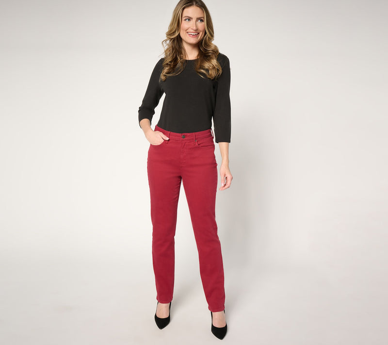 NYDJ Sheri Slim High Rise Fashion Jean - Wild Currant — View 4