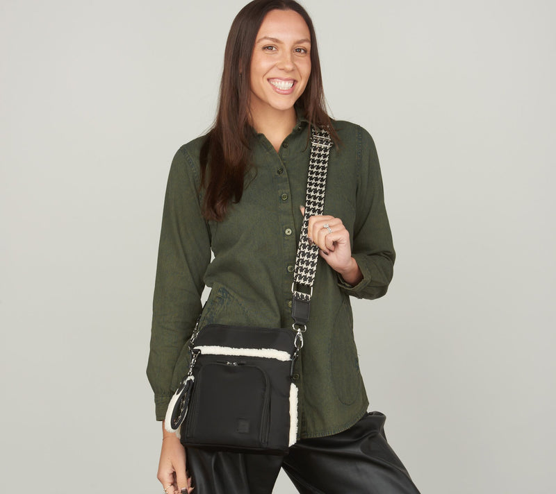 IHKWIP The City Sherpa Crossbody with Houndstooth Strap — View 21