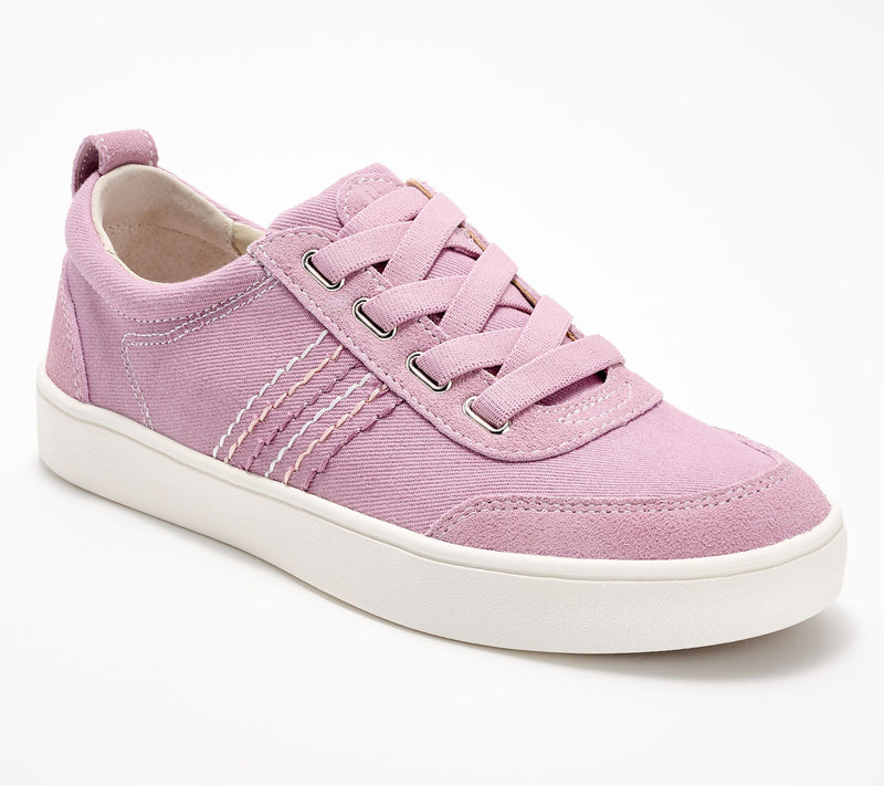 Revitalign Orthotic Canvas with Leather Detail Slip-on Sneakers-Dara — View 7