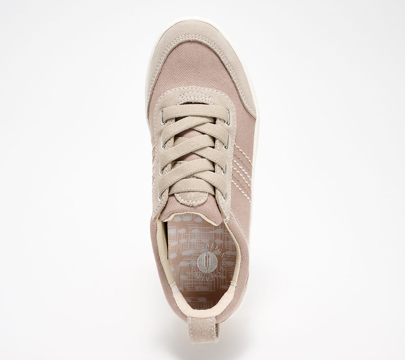 Revitalign Orthotic Canvas with Leather Detail Slip-on Sneakers-Dara — View 16