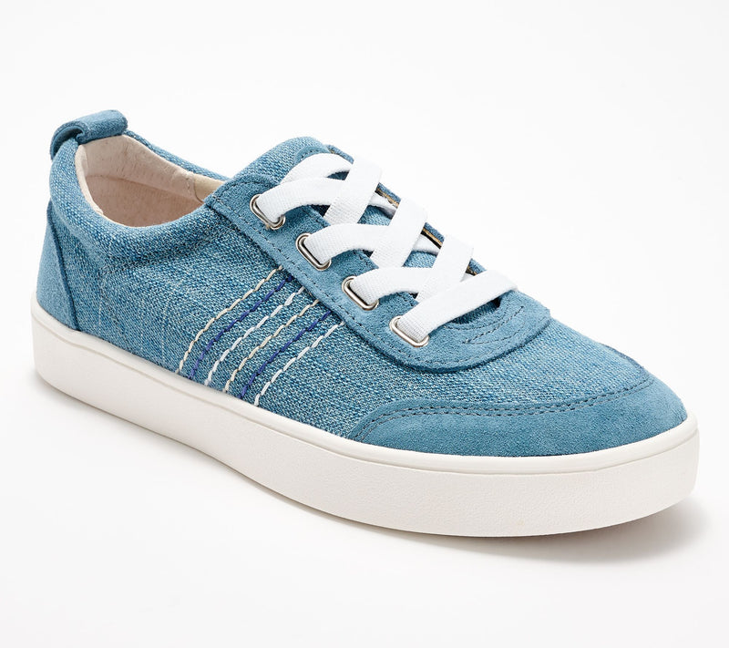 Revitalign Orthotic Canvas with Leather Detail Slip-on Sneakers-Dara — Main view