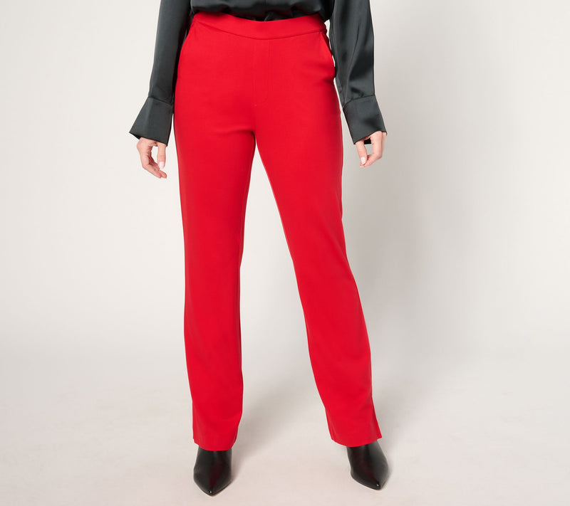 Isaac Mizrahi Live! Regular Go To Knit Straight-Leg Pants — View 14