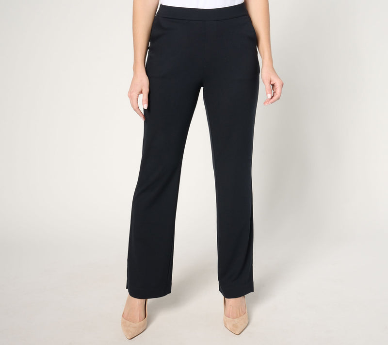 Isaac Mizrahi Live! Petite Go To Knit Straight-Leg Pants — View 11