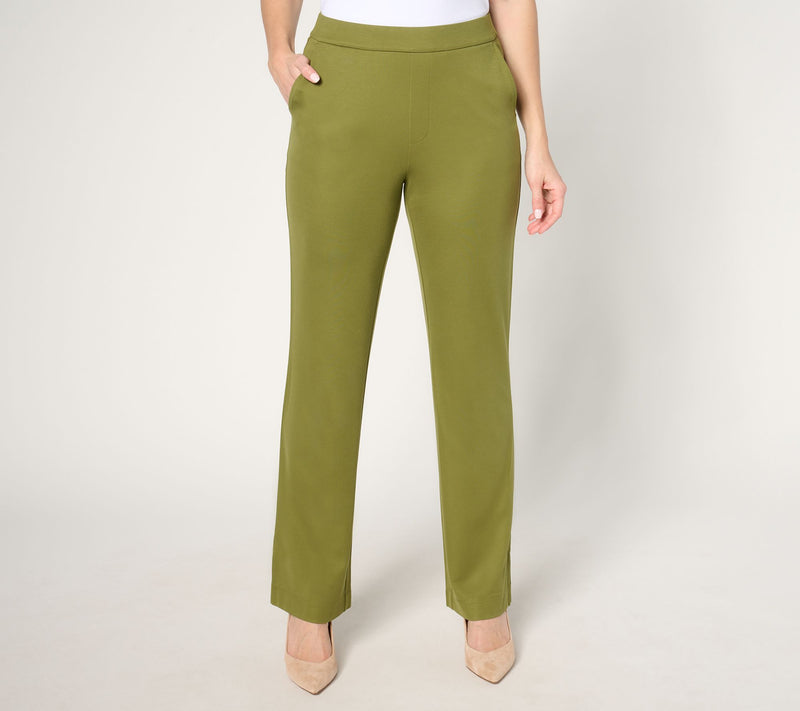 Isaac Mizrahi Live! Tall Go To Knit Straight-Leg Pants — View 13
