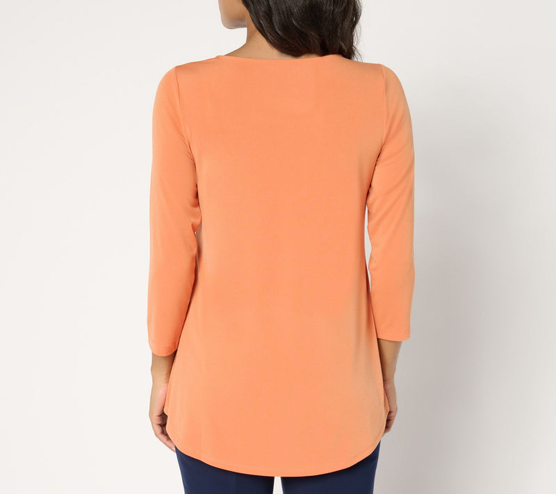 Susan Graver Petite Modern Essentials Liquid Knit Top — View 16