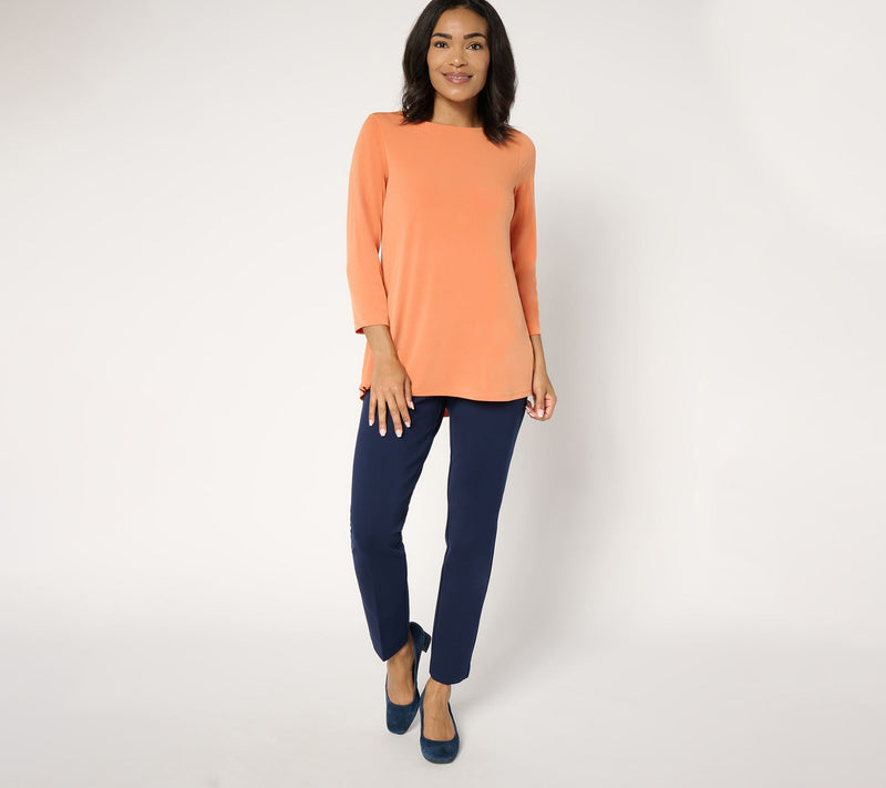 Susan Graver Petite Modern Essentials Liquid Knit Top — View 17