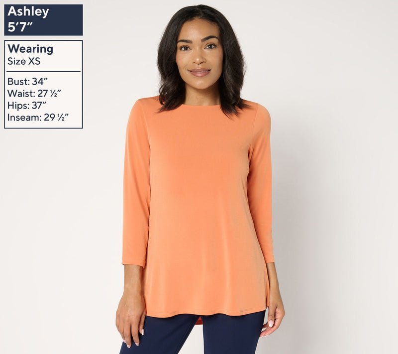 Susan Graver Petite Modern Essentials Liquid Knit Top — View 15