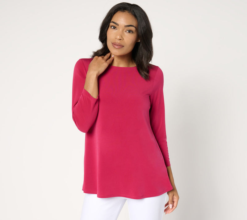 Susan Graver Petite Modern Essentials Liquid Knit Top — View 9