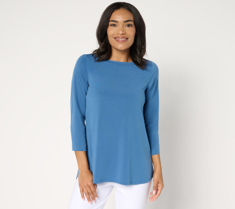 Susan Graver Petite Modern Essentials Liquid Knit Top — View 11