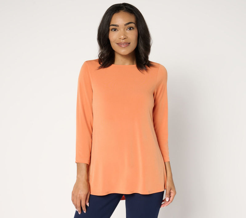 Susan Graver Petite Modern Essentials Liquid Knit Top — View 7