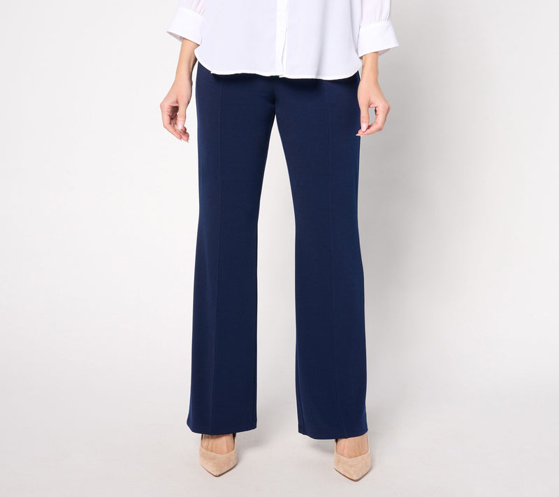 Susan Graver Regular Modern Essentials Liquid Knit Boot-Cut Pants — View 7