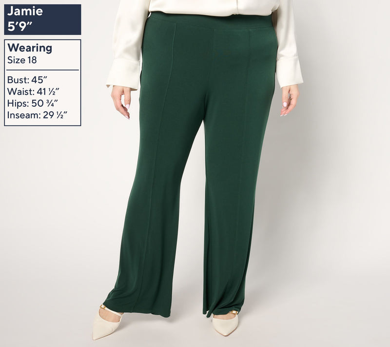Susan Graver Regular Modern Essentials Liquid Knit Boot-Cut Pants — View 10