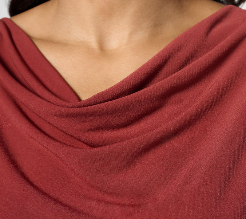 BEAUTIFUL by Lawrence Zarian Long Sleeve Cowl Neck Knit Top — View 14