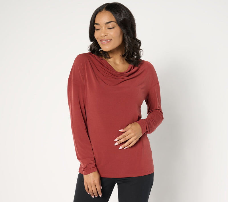 BEAUTIFUL by Lawrence Zarian Long Sleeve Cowl Neck Knit Top — Main view