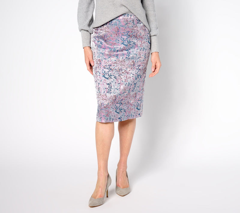 BEAUTIFUL by Lawrence Zarian Regular Jacquard Pencil Skirt — View 9