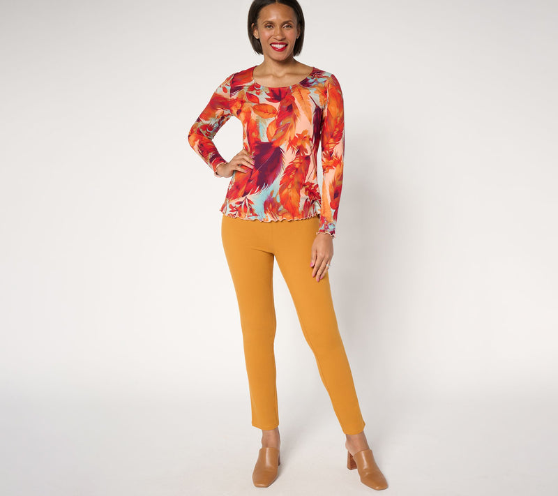 Women with Control Yummy Jersey Scoop Neck Top — View 5