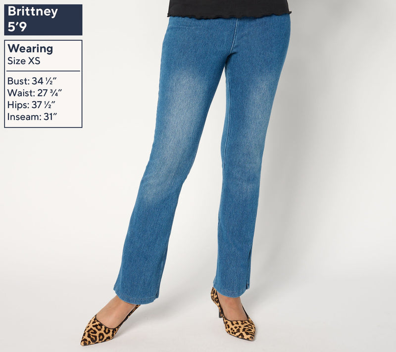 Women with Control Regular Prime Stretch Denim La Petite Bell Pant — View 8