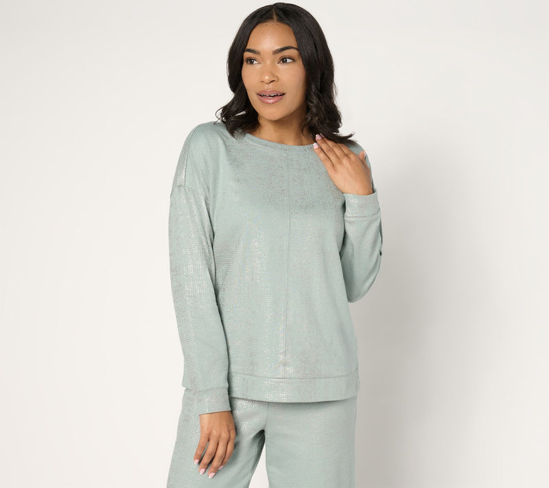 Peace Love World French Terry Long Sleeve Sweatshirt — View 3