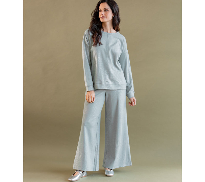 Peace Love World Regular French Terry Pull-On Monica Pant — View 11