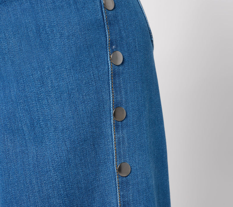 Peace Love World Petite Wide Leg Jeans with Forward Seam and Rivets — View 10