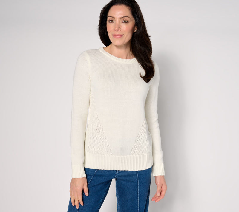 Belle by Kim Gravel Diagonal Shaker Side Sweater — View 13