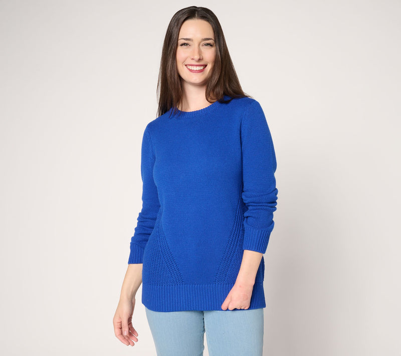 Belle by Kim Gravel Diagonal Shaker Side Sweater — View 15