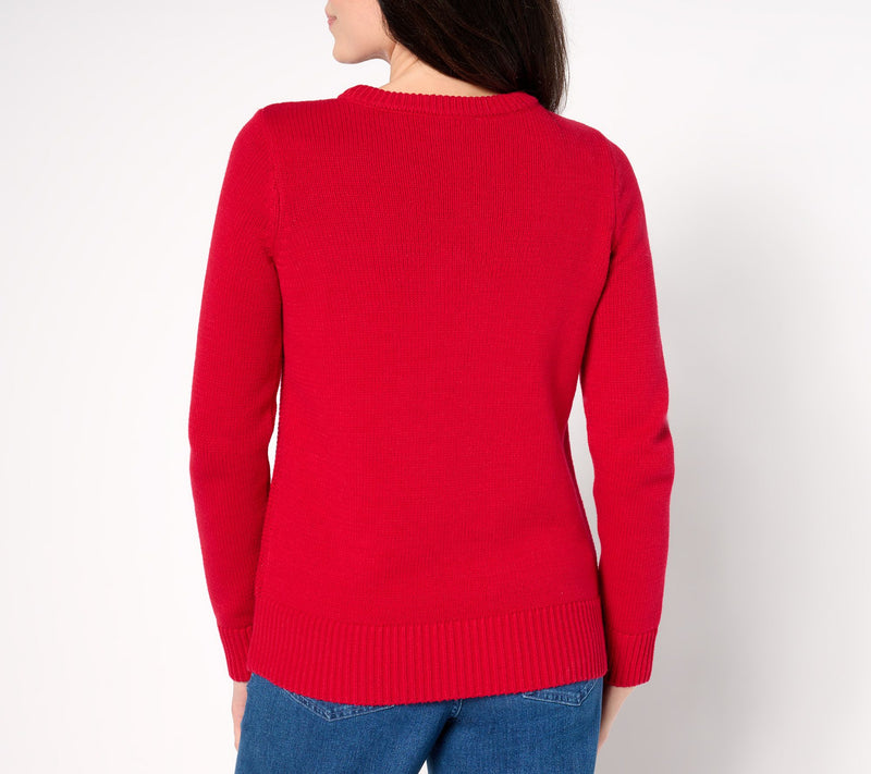 Belle by Kim Gravel Diagonal Shaker Side Sweater — View 4