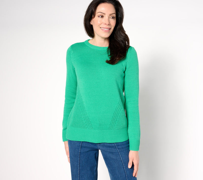 Belle by Kim Gravel Diagonal Shaker Side Sweater — View 17