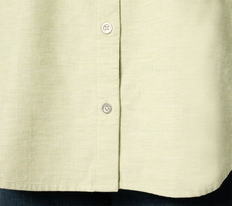 Joan Rivers Melange 100% Cotton Corduroy Button Front Shirt — View 6