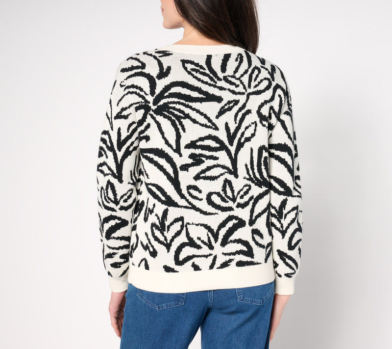 Women with Control Jacquard Sweater — View 8