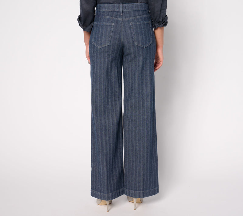 NYDJ Teresa Wide Leg Jean - Twilight Stripe — View 5