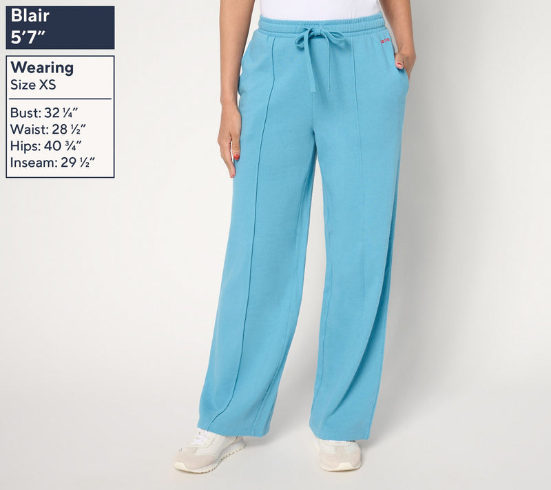 Peace Love World Regular French Terry Pull-On Pintuck Pants — View 9
