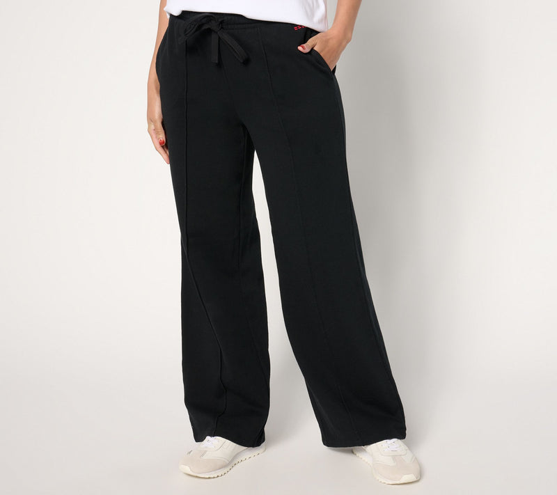 Peace Love World Regular French Terry Pull-On Pintuck Pants — View 7