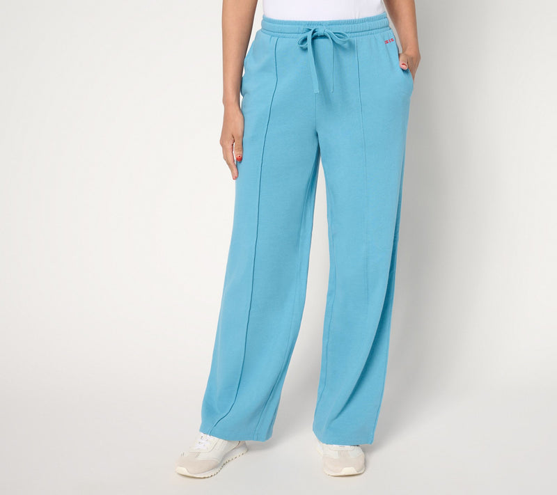 Peace Love World Petite French Terry Pull-On Pintuck Pants — View 5