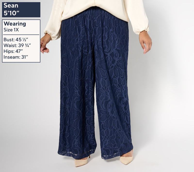 Dennis Basso Regular Fully Lined Lace Pants — View 8