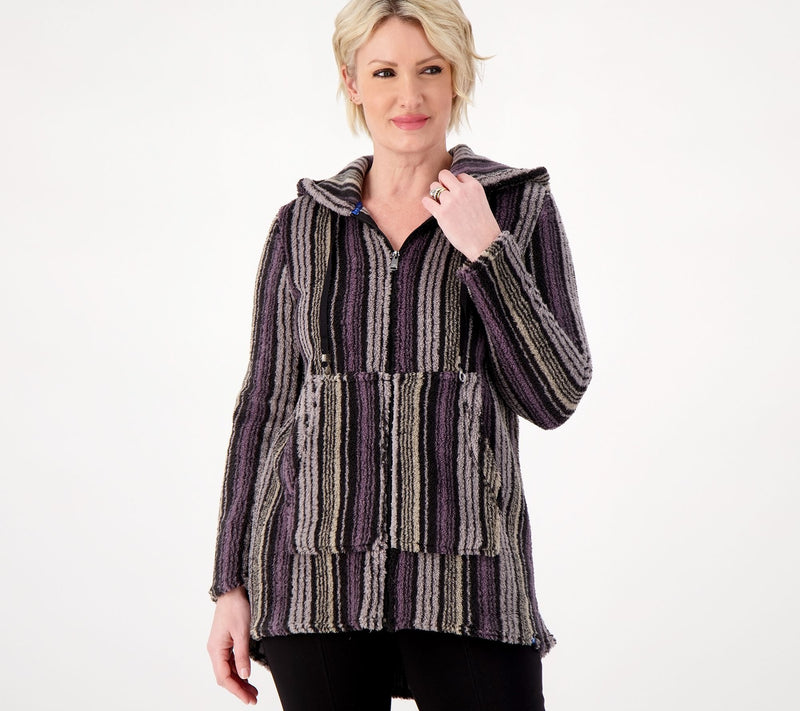 Lug Lounge Snuggle Zipper Cardigan with Eyeglass Holder - Echo — View 4