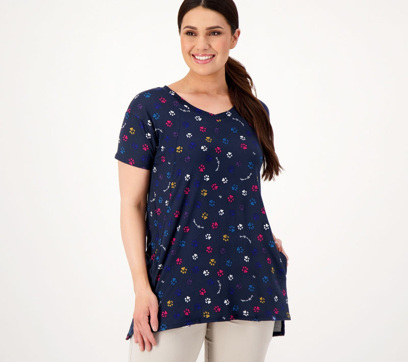 Lug Lounge Hi-Low Tunic Top - Hopper — View 17
