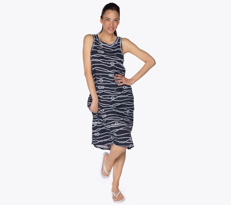 Lug Lounge Cotton-Blend Sleeveless Dress - Hopscotch — View 9