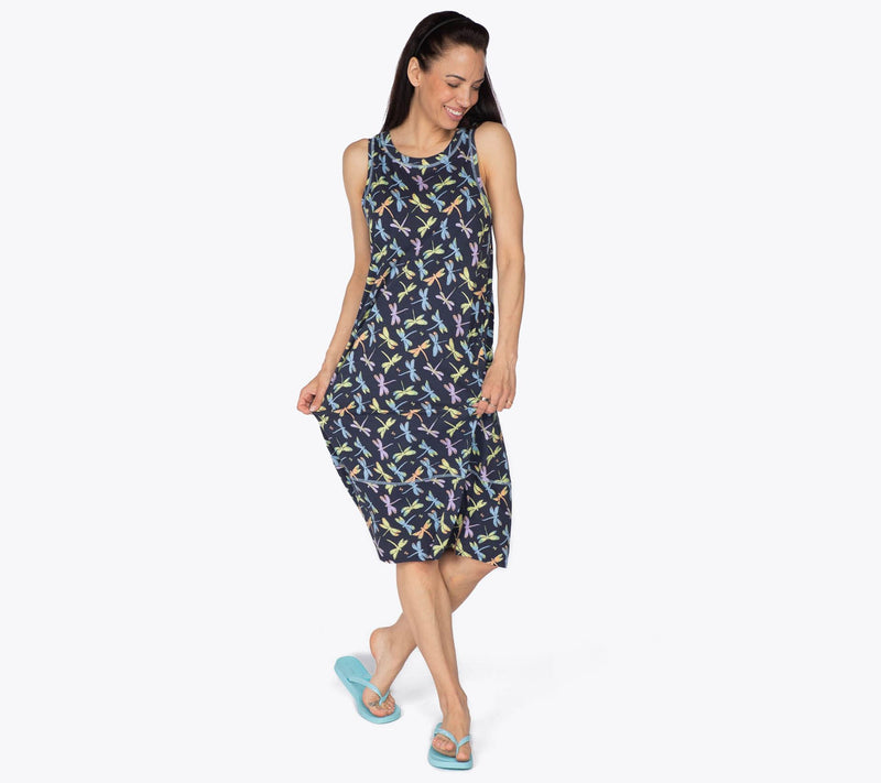 Lug Lounge Cotton-Blend Sleeveless Dress - Hopscotch — View 5