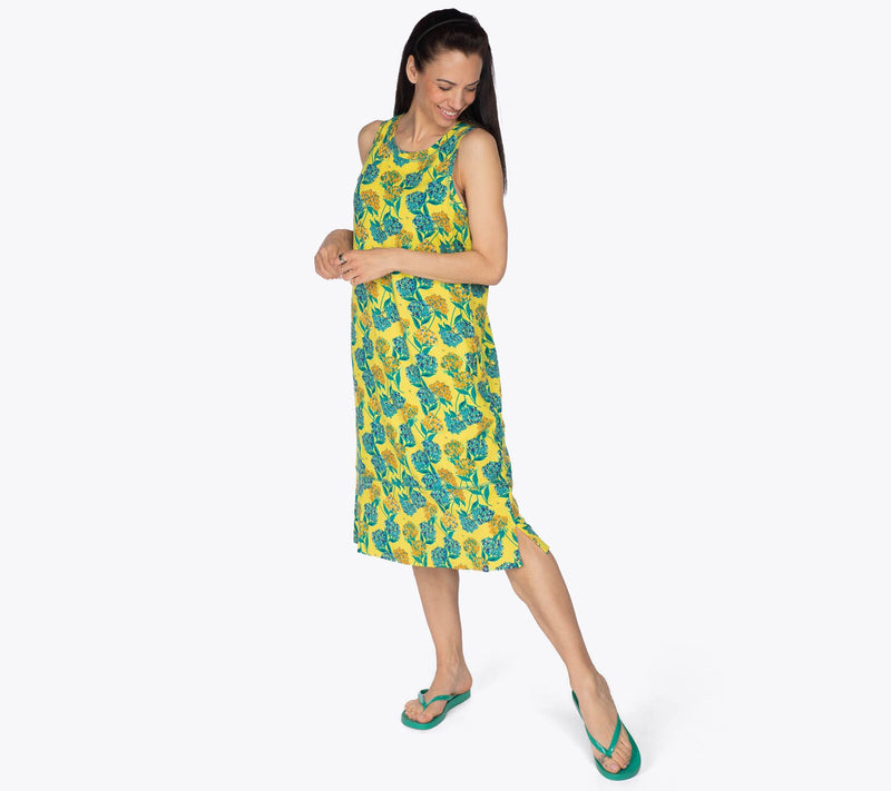 Lug Lounge Cotton-Blend Sleeveless Dress - Hopscotch — View 7