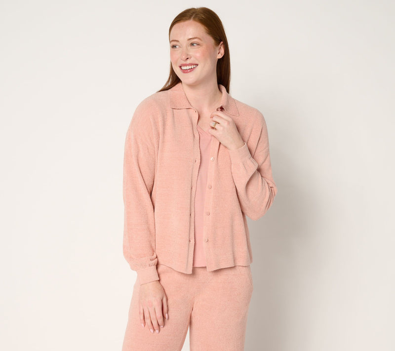 Barefoot Dreams CozyChic Ultra Lite Button Down Shirt — Main view