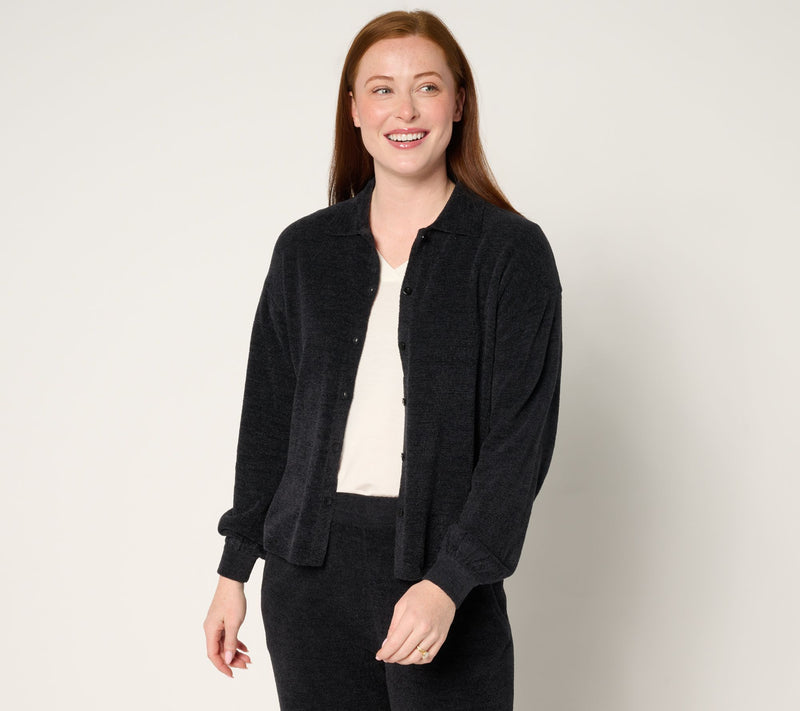 Barefoot Dreams CozyChic Ultra Lite Button Down Shirt — View 7