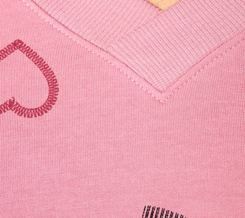 AnyBody Cozy Knit French Terry Heart Printed Pullover — View 6