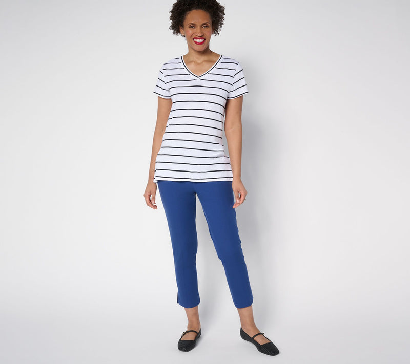 Isaac Mizrahi Live! Regular 24/7 Stretch Icon Straight Leg Crop Pants — View 15
