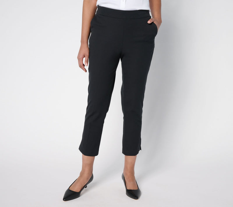 Isaac Mizrahi Live! Regular 24/7 Stretch Icon Straight Leg Crop Pants — View 9