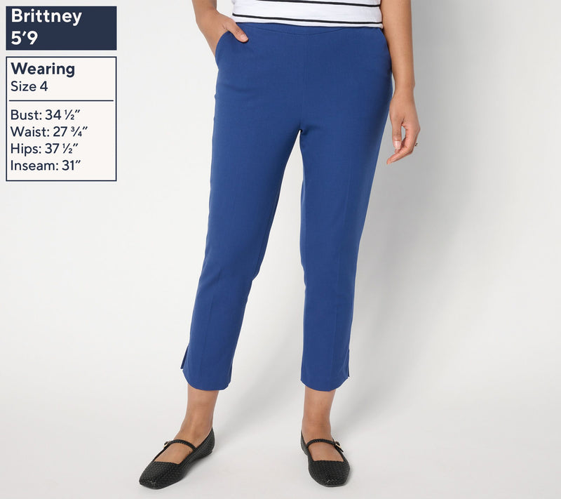 Isaac Mizrahi Live! Regular 24/7 Stretch Icon Straight Leg Crop Pants — View 13