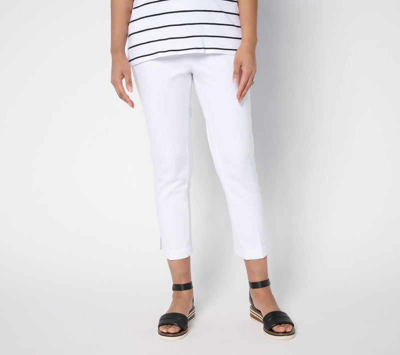 Isaac Mizrahi Live! Regular 24/7 Stretch Icon Straight Leg Crop Pants — View 7