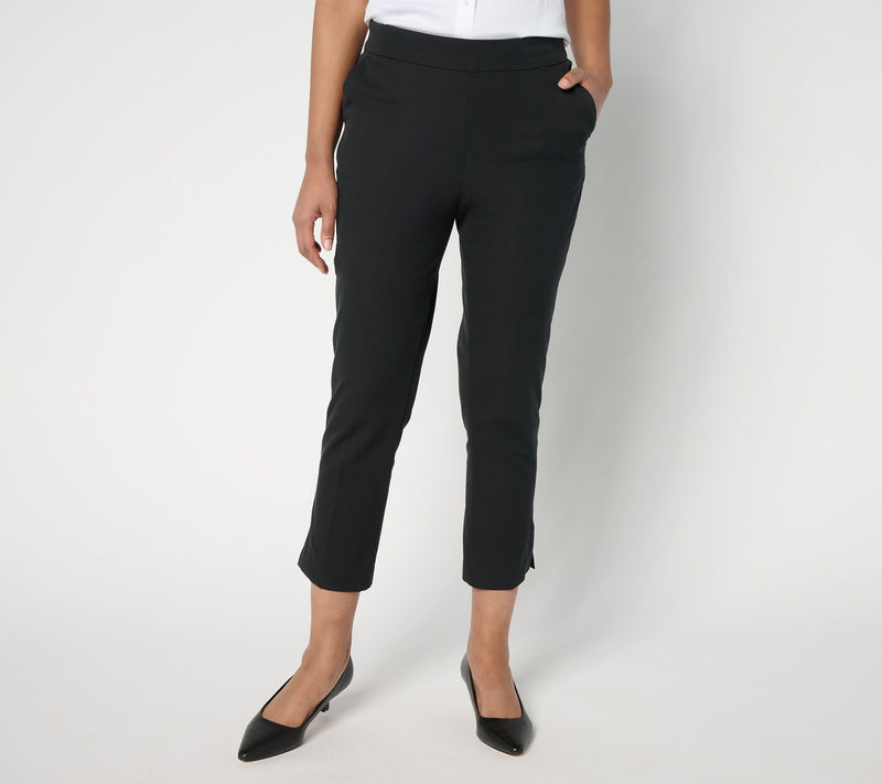 Isaac Mizrahi Live! Petite 24/7 Stretch Icon Straight Crop Pants — View 5
