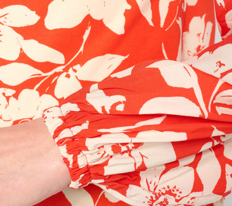 AnyBody Cozy Knit Mixed Media Printed Blouse — View 14