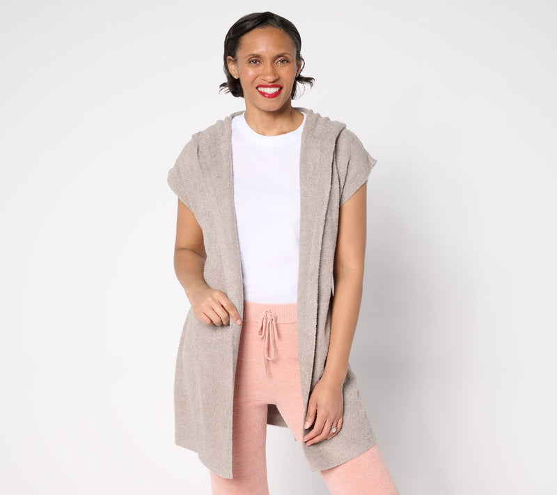 Barefoot Dreams CozyChic Lite Long Vest With Tie — View 12